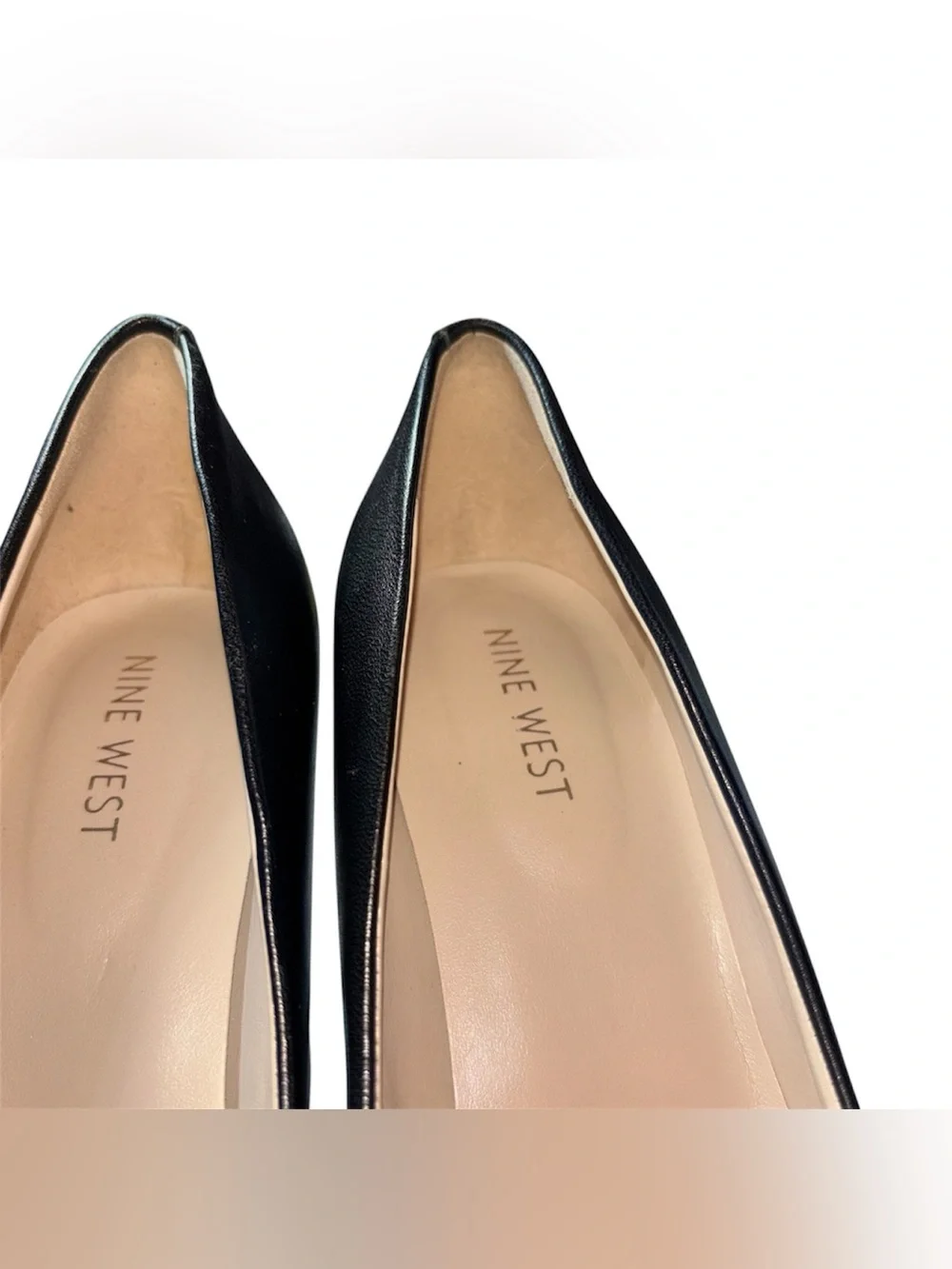 Nine West Black Leather Stilettos